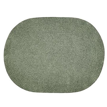 BETTER TRENDS 8 x 10 in. Chenille Reversible Rug - Diluth Green BRCR810DG